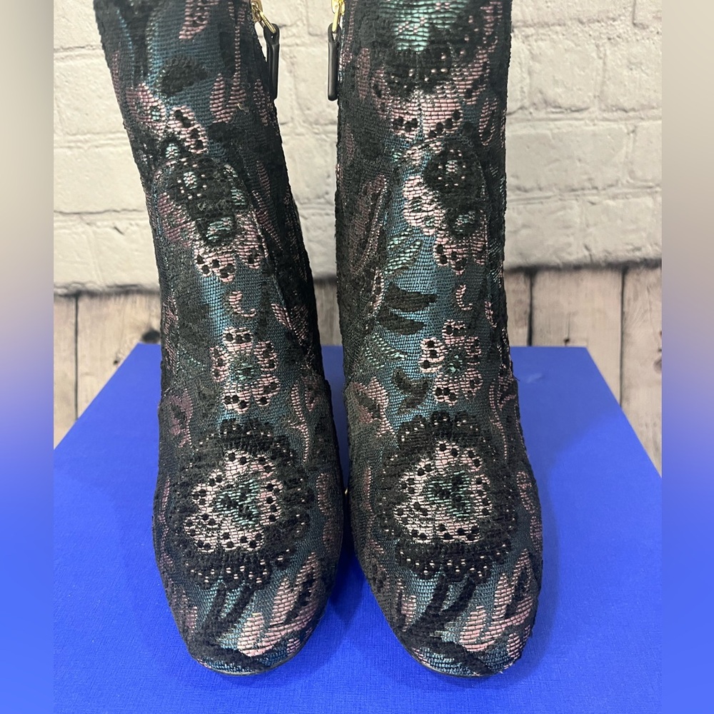 Stuart Weitzman Nell 85 jacquard ankle boots 38.5 - Picture 7 of 9